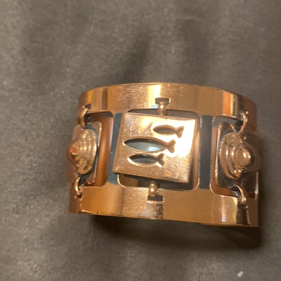 Vintage copper fish cuff bracelet - Picture 4 of 10
